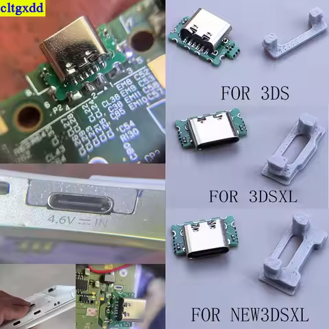 Cltgxdd 1-5 sets of USB Type-C charging ports FOR 3DS/3DSXL/New 3DS XL LL game console upgrade charg