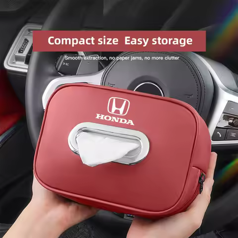 High-capacity Car Interior Tissue Box Kleenex Storage Bag Accessories For Honda Civic Fit Jazz Accor