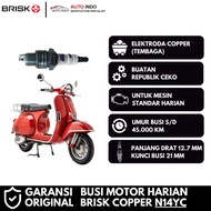Brisk Copper Racing N14YC Motorcycle Spark Plug for Vespa PX Exclusive 2-Stroke | Original Brisk War