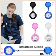 BORAG Pocket Watch Silicone Brooch Pin Clip-on Fob Watch