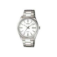 Casio Silver White Dial Watch, Full Stainless Steel Construction, 50M WR, 9.2mm Thickness, Business 