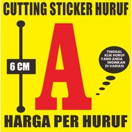 T LETTER STICKER 6 cm (per letter)
