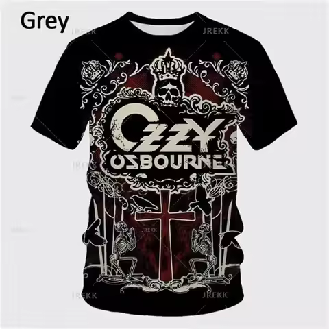 Punk Band Rock Band Ozzy Osbourne Print T Shirt Creative Rapper Fashion Short-sleeved Clothing Top 3