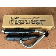 GL RACING Y15 EXHAUST CUTTING STD SUPER CHARGER 38/42MM OPEN EKZOS RACING MANIFOLD STAINLESS STEEL