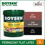 【hot sale】 Boysen Color Series Permacoat Flat Latex Paint Chocolate Brown B780 - 1 Liter