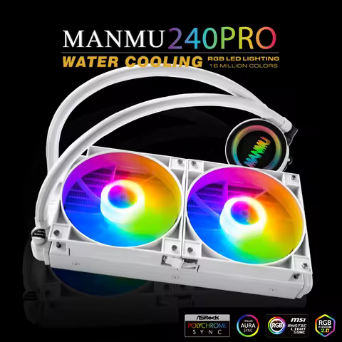 MANMU 240mm Liquid Cooled Cpu Cooler Cpu Water Cooler Aio Liquid Cpu Cooler