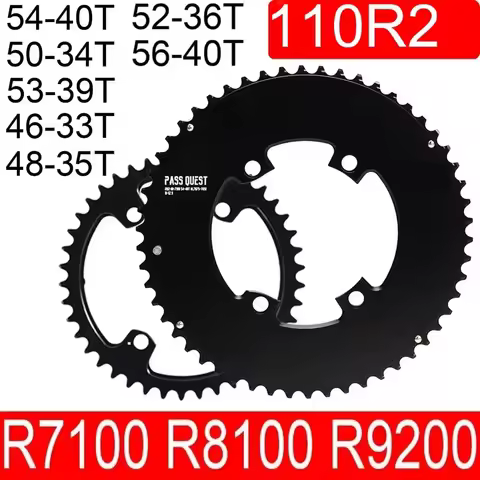 PASS QUEST 110bcd double chainring for Shimano 105 R7100,R8100,R9200,54 40 53 39 50 34 56 42 52 36 4