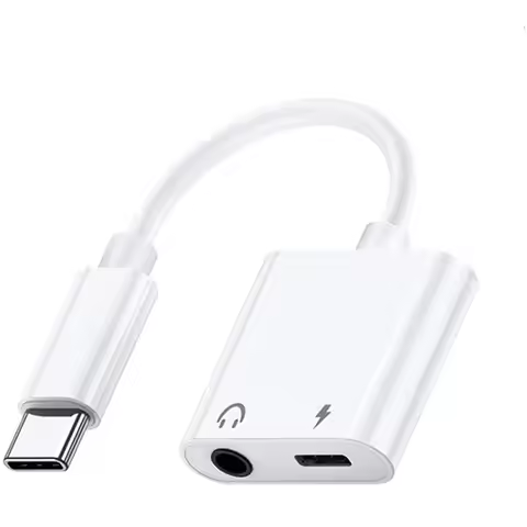 2 In 1 Type C To 3.5mm Earphone Jack Audio Charging Splitter Adapter for Samsung Galaxy S22 S21 S20 