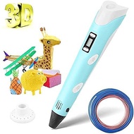 🌟 SG LOCAL STOCK 🌟607) 3D PEN FOR PEN WITH 3 X 1.75MM ABS/PLA FILAMENT FOR KIDS/ADULTS WITH LCD DISPLAY (3D-PRINTING PEN