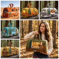 LEMONTREE9GP Embroidery Handbag, Large Capacity Tote Bags Duffle Bag,  2D Printing Multifunctional T