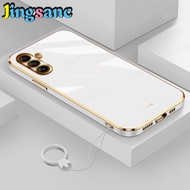 Jingsanc Ốp Lưng Cho Samsung Galaxy A34 5G Bảo Vệ Toàn Bộ Ống Kính Máy Ảnh Sang Trọng Mỏng Kẹo Mịn C