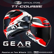 KYT HELMET TT-COURSE GEAR BLACK/RED