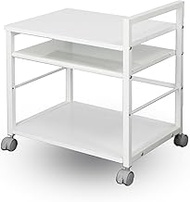 PJC-7001-WH Printer Wagon, Desk Wagon, White Wood Grain (Width x Depth x Height) 19.1 x 14.6 x 21.1 