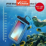 IP68 Waterproof Case for iPhone 13-8 & Samsung - 6.5" Protective Pouch