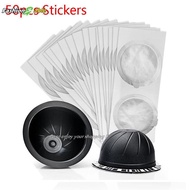 FAMY 50PCS Disposable Coffee Refillable Capsules Pods Lids Aluminum Seals Stiers FAA