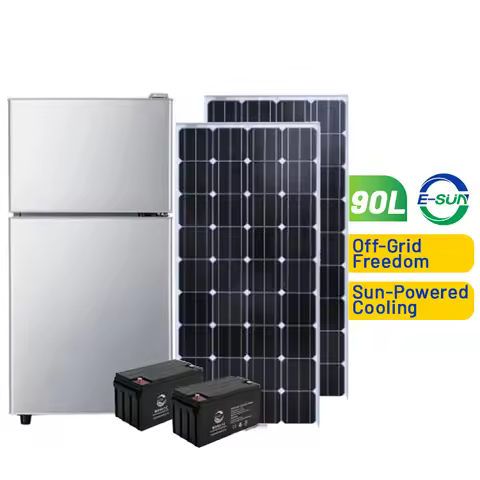 Esun 12v Solar Car Refrigerator 90L Portable Solar Fridge For Camping Car Rv And Travel Freezer