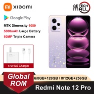 Global ROM Xiaomi Redmi Note 12 Pro 5G 128GB/256GB MTK Dimensity 1080 6.6'' OLED Display 5000mAh 67W Fast Charge 50MP