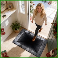 3D Hole Rug 31.5 X 19.7 Inch Quick Dry Non-Slip Mat 3D Hole Carpet for Thanksgiving Home Holiday New