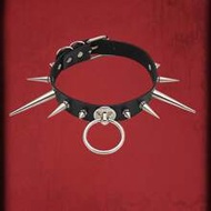 1pc Funky Ring & Spiked Decor Choker For Women For Daily Decoration