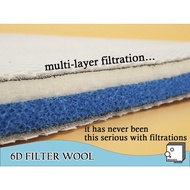 6D Filter Wool for Aquarium Sum Tank Top Filter Internal Filter