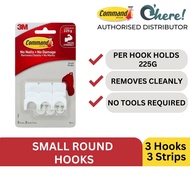 3M Command Small Round Hooks 1 Hook Holds 225G