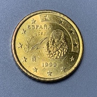 EU Yuan Spain 50 Euro Coins Nordic Gold Goods European Collection Coins Servantis Single Piece 5/10