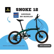 CAMP SNOKE 12 SPEED (FREE POSTAGE ) 20" PLUS (451)  SHIMANO DEORE   FOLDING BIKE BICYCLE BASIKAL LIPAT