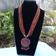 【秋冬新時尚】綠松石 山珊瑚  紅琉璃珠 項鏈 西藏 尼泊爾 民族