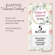 *SOFTCOPY* "Selamat Datang" — KECERIAAN DAN HIASAN KELAS (Tema Floral) *SOFTCOPY*