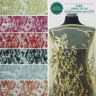 ROOT TILE BROCADE FABRIC SEMI-FRENCH METALLIC ROOT & STONE TULLE BROCADE FABRIC/ - CM2 - [price per 