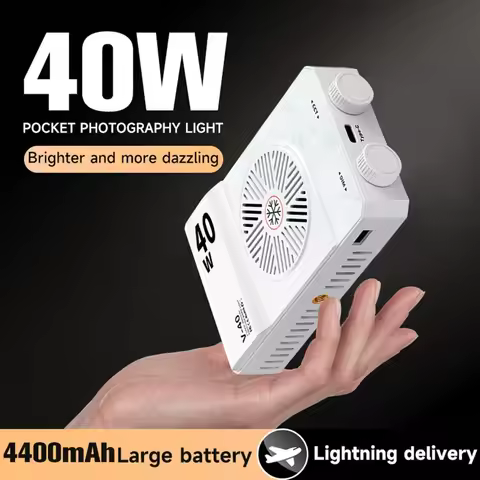 40W LED Video Light Built-in Battery 2800K-9000K Portable Fill Light for Outdoor Shooting Portrait P