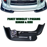 Winglet Hidrolik Diffuser Bumper Depan Wide Body Mobil Toyota Avanza