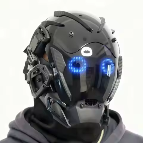Cyberpunk mask LED mask personalized mask Cosplay mask Halloween party gifts. The content can be cus