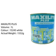 <<Ready Stock>>MAXILITE PLUS EMULSION PAINT 1L WHITE 15245 / BLACK 10222