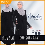 🌷Ameelin Plain Abaya Cardigan dan Jubah Black Hitam Ayanna