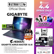 Gigabyte AORUS Master 16 AI Gaming Laptop — RTX5070TI - 16" OLED 240Hz - Intel Core Ultra 9 Processo