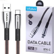 Vivan BTK-C Data Cable 1M Data Cable Type-C 3A Fast Data Fast Charging