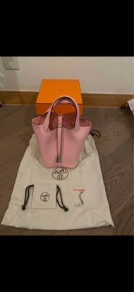全新hermes picotin 18 3Q櫻花粉 菜籃子
