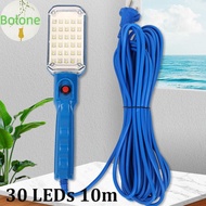 bolone Portable 7W 30LED Workshop Flashlight 220V Garage Work Light Repair Inspection Lamp 10M Power
