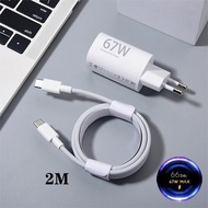 New Xiaomi 67W Charger Gan Super Fast Charging PD Adapter With 6A Type C to C Cable QC3.0 Lightweigh