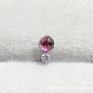 ASTMF-136 Opal Zircon G23 Titan ren bên trong protein Bông tai đính đá Son môi phụ kiện đồ trang sức