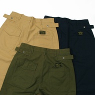 Seluar Dek Klasik Amerika Retro Tertekan Seluar Kargo Dibasuh Kasual Vintage Khaki Tentera Trend Sel