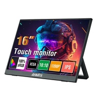 Anmite 16-Inch Portable Touch Monitor Non-touch optional 1200P HDR 16:10 For XBox PS4 / 5 Switch Cel
