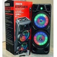 ZQS 8210 BOOM BOX 8" ×2, WIRELESS KARAOKE BLUETOOTH SPEAKER USB Full Range Computer Speakers