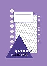 Quirky Lines A4 Notebook: Left Handed Lined Exercise Book with Slanted Ruled Pages.