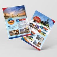 Brochure, Flyer, Leaflet Art Paper Material 120GSM size. A6, A5, A4