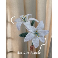 1 Stalk Crochet Big Lily Flower / crochet flower