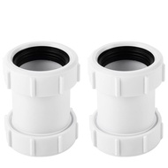 【VALUESP】 40mm PVC Straight Pipe Connector for Plumbing Waste Pipe Repair and Extension