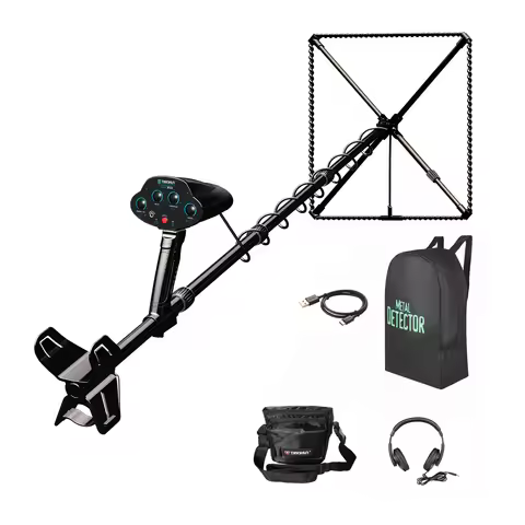 PI300 Pulse Induction Metal Detector Deep Ground Metal Scanner with 60*60cm Big Search Coil for Long