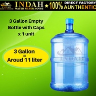 INDAH 3 Gallon Standard Empty Water x 1 pc, Bottle With Caps For Water Dispenser